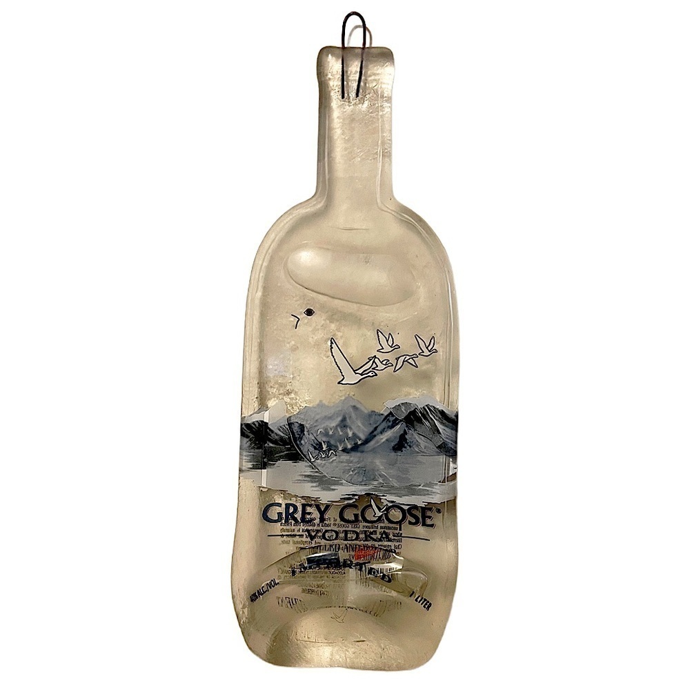 Rare Designed Grey Goose Vodka Bottle Wall Mount bar decor glass alcohol